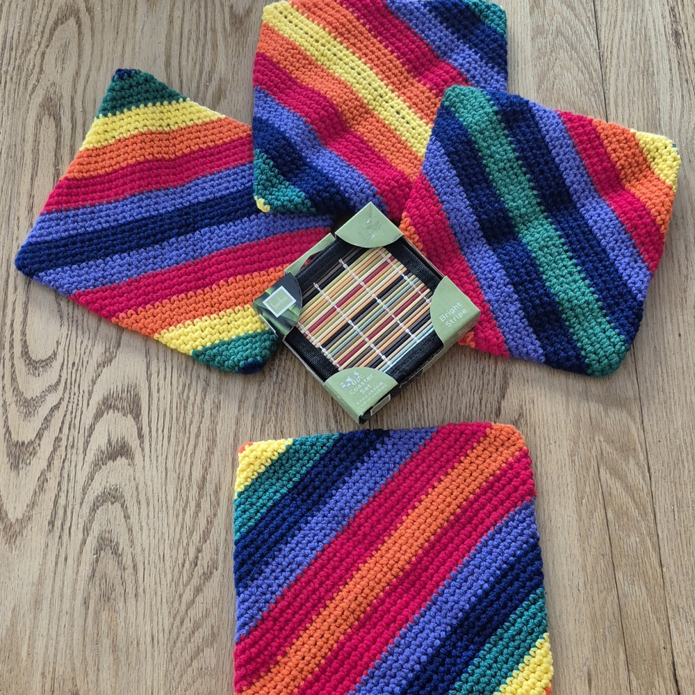 Coasters and Handmade Hot Pad Set